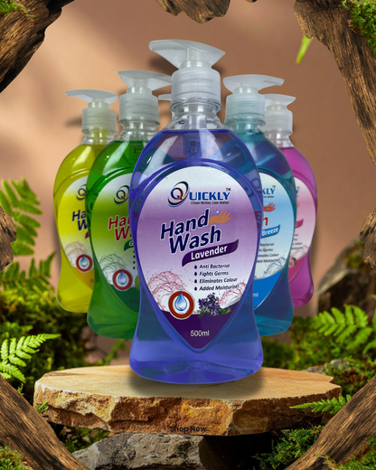 Quickly Liquid Hand Wash 500ml Antibacterial Moisturizing Formula