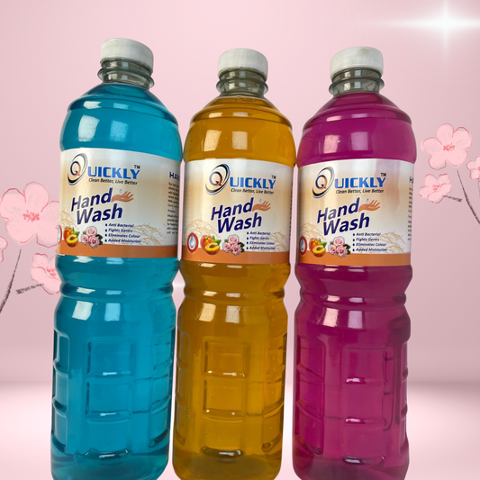 Hand Wash Refill 1000ml (1 Litre) - Quickly Antibacterial & Moisturizing - For Rose, Peach, Ocean Breeze Dispensers