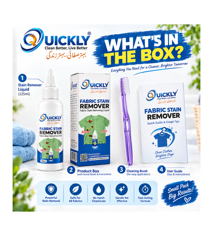 🧼 Powerful Stain Remover – 125ml | Fast & Easy Fabric Stain Cleaning 😲