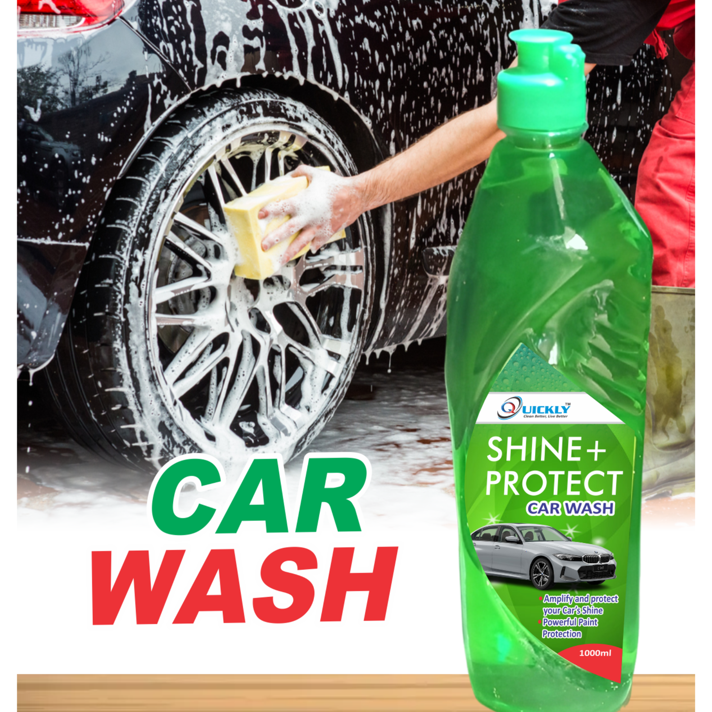 🚗 Quickly Car Wash (1000 ml) – Deep Shine & Paint Protection