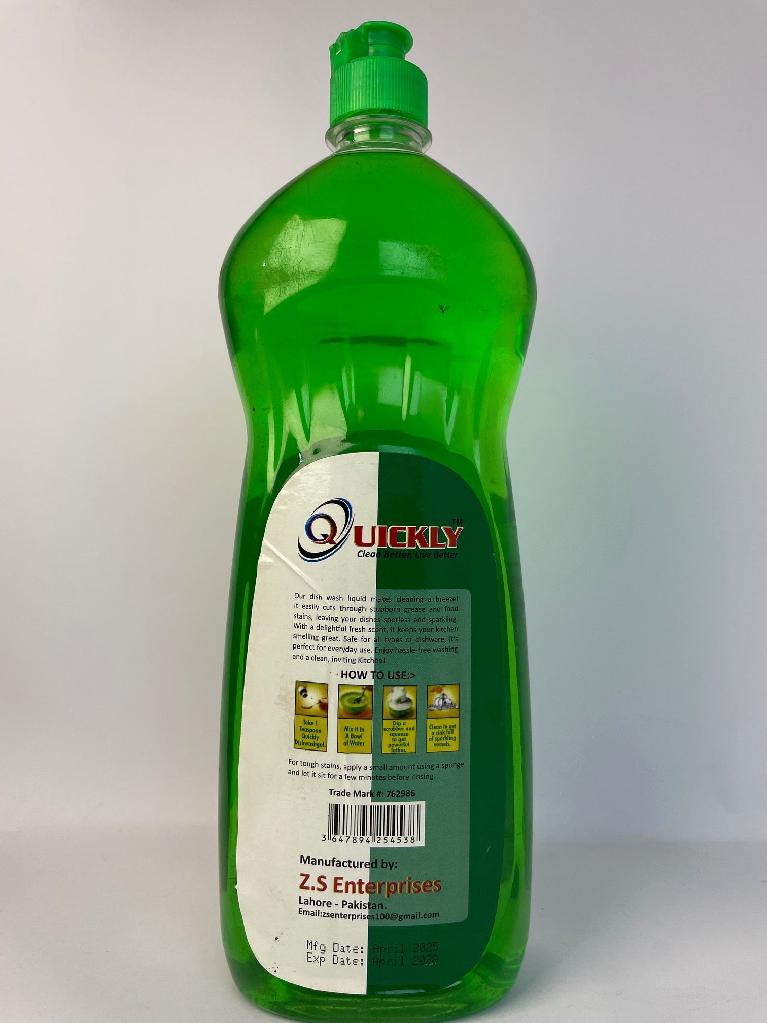 Quickly Dish Wash Gel – 500ml & 1000ml | Powerful Grease Removal & Fresh Fragrance