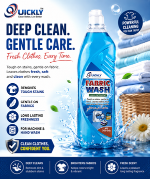 🧺 Quickly Fabric Wash Liquid Detergent 1000 ml – Powerful Deep Cleaning & Fabric Care 😲